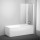 Шторка для ванны Ravak 10° CVS2-100 R белый+transparent - 7QRA0103Z1, фото 1
