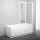 Шторка для ванны Ravak VS2 белый+transparent - 796M0100Z1, фото 1