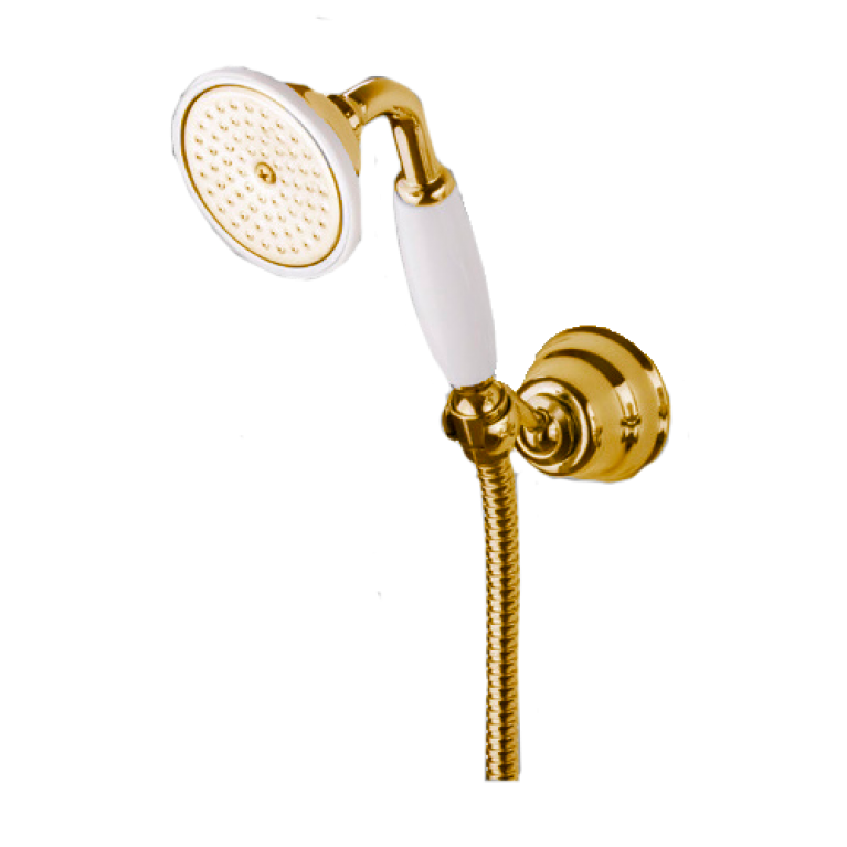 Ручной душ Devit Charlestone, белый, золото, фото 1