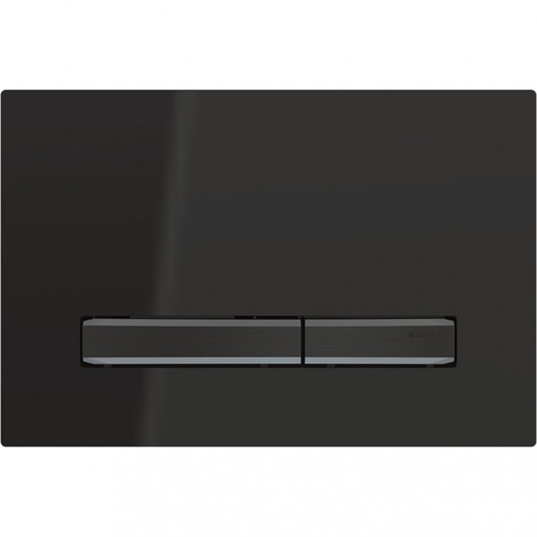 Смывная клавиша Geberit Sigma50 двойной смыв, металл черный хромированный и пластик черный, фото 1