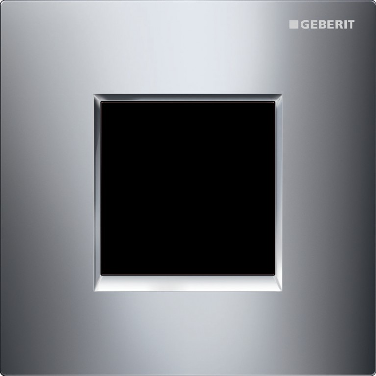 Система электронного управления смывом писсуара Geberit, питание от сети, защитная крышка тип 30, хром глянец
