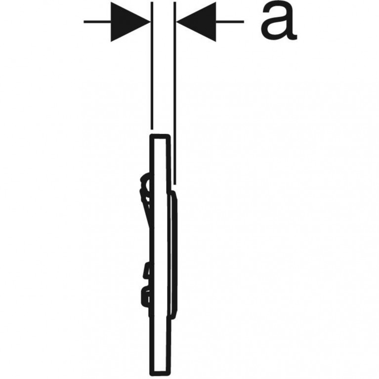 Система пневматичного керування змивом пісуара Geberit, клавіша змивання Sigma10, хром глянець і хром матовий 116.015.KH.1, фото 2