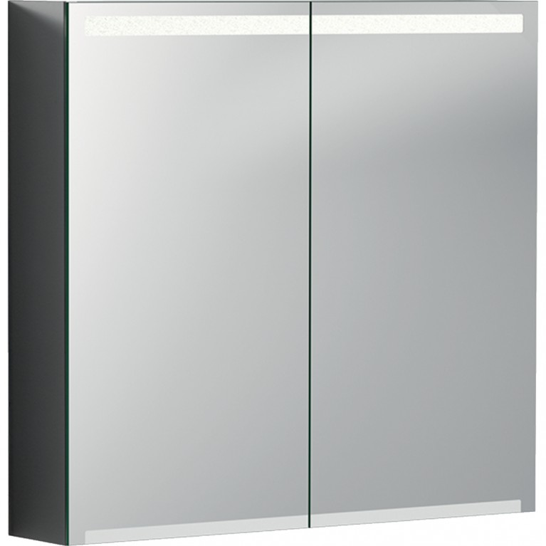 Зеркальный шкаф Geberit Option с подсветкой, две двери