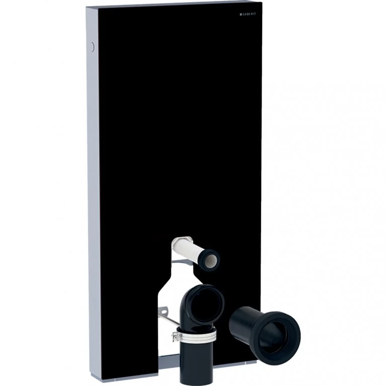 Купить Сантехнический модуль Geberit Monolith Plus для напольного унитаза, 101 см, черное стекло, алюминий черный хром. у официального дилера GEBERIT в Украине