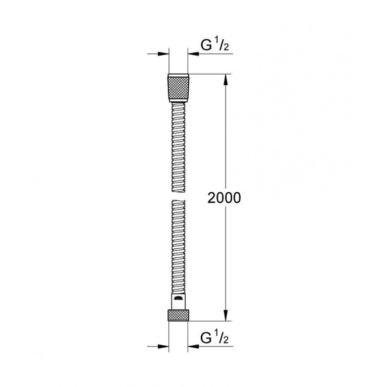 Душевой шланг GROHE Relexa металлический 2000 мм, хром 28140000, фото 2