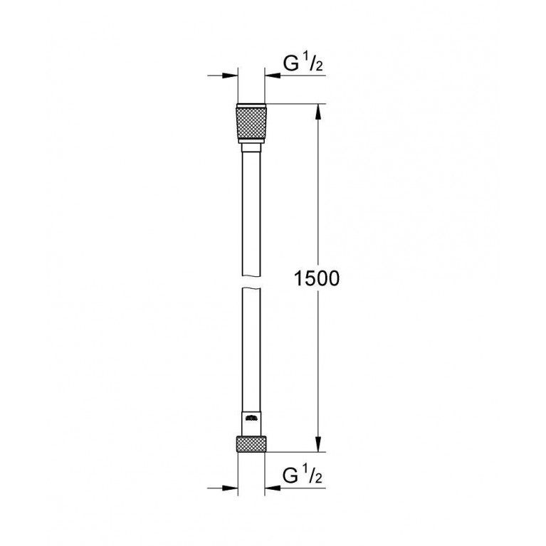 Душевой шланг GROHE Silverflex с защитой от перегибов 1500 мм, хром 28364000, фото 2