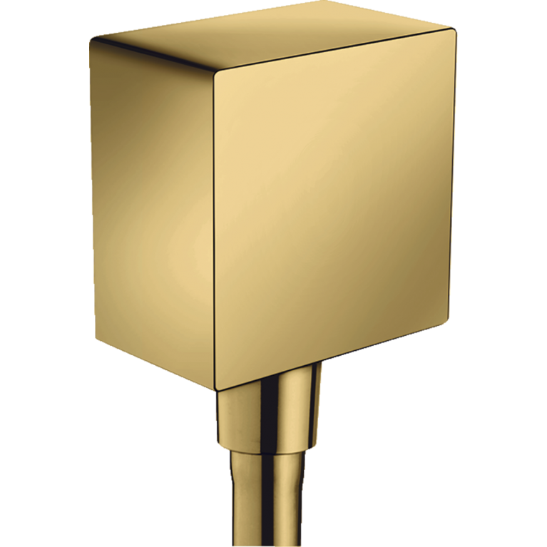 FixFit Шланговое подсоединение Square с клапаном, полированное золото