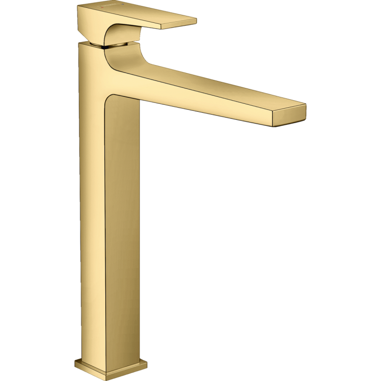 Змішувач для умивальника METROPOL із зливним клапаном PUSH-OPEN, колір золото