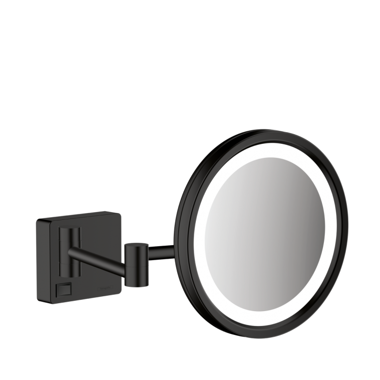 Купить ADDSTORIS зеркало косметическое с подсветкой, черный матовый у официального дилера HANSGROHE в Украине