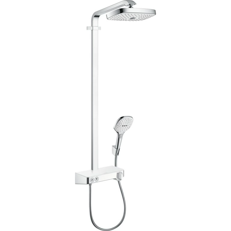 Купить Raindance Select E Showerpipe 300 2jet Душова система з ShowerTablet, білий хром у официального дилера HANSGROHE в Украине