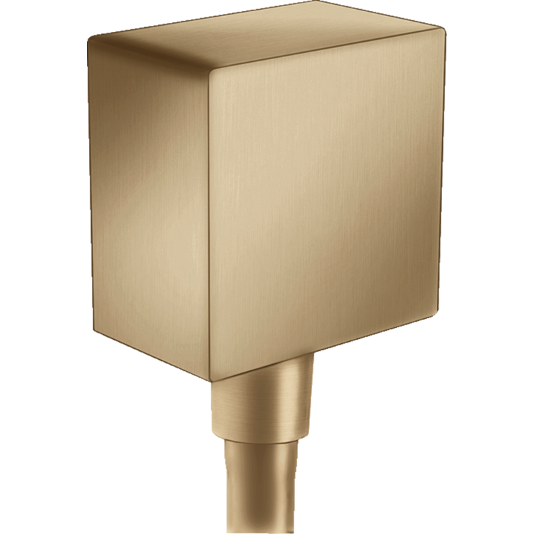 Fixfit Square Шланговое подсоединение с клапаном обратного тока (шлиф. бронза)