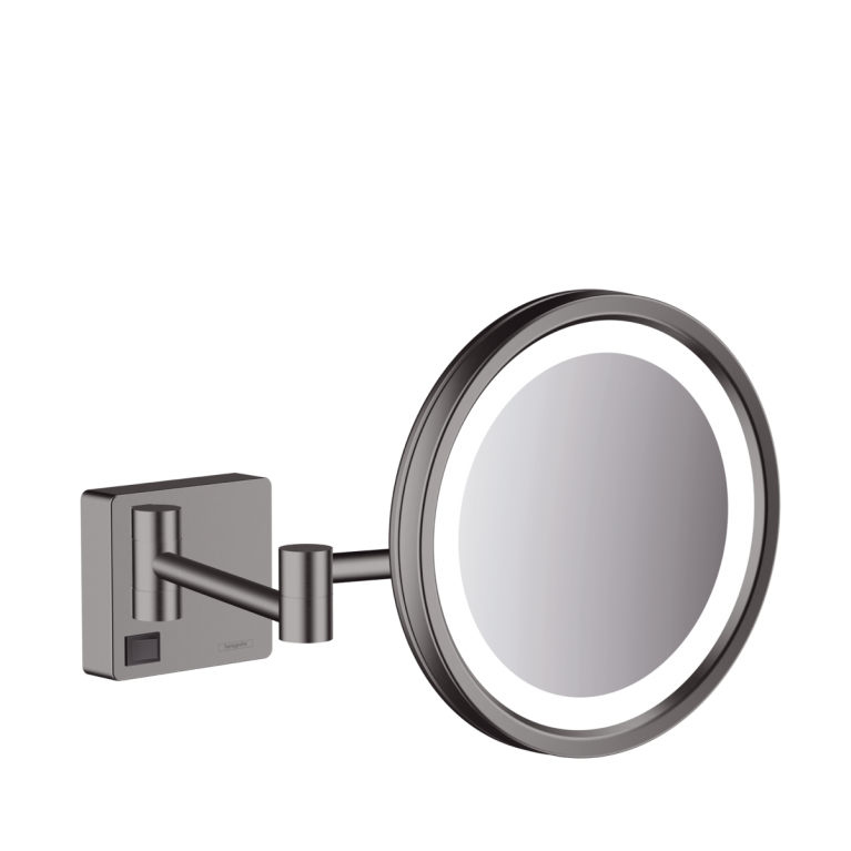 ADDSTORIS зеркало для бритья с LЕD подсветкой, матовый черный хром, фото 1