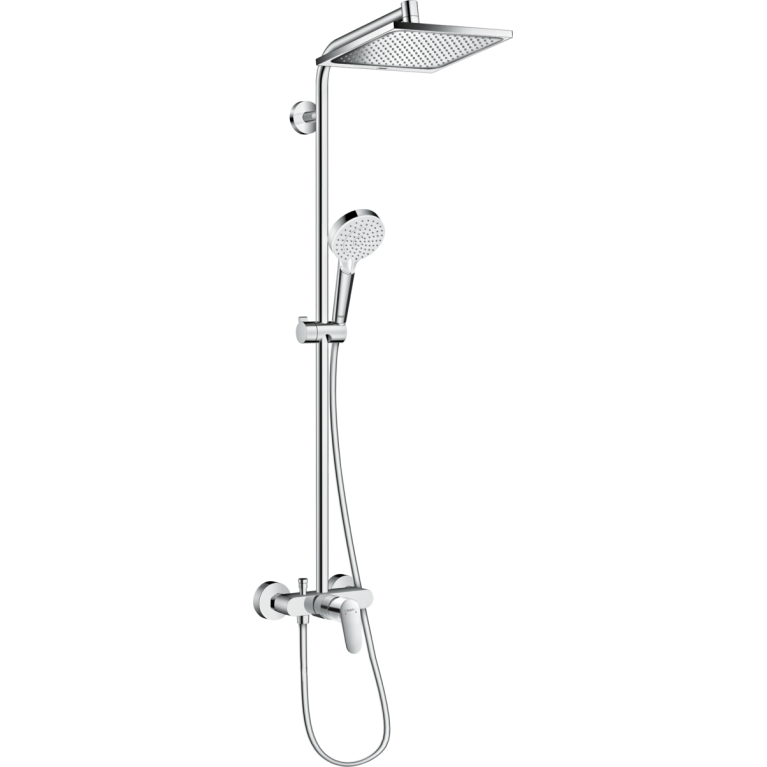 Купить Crometta E 240 1jet Showerpipe Душевая система с однорычажным смесителем, хром у официального дилера HANSGROHE в Украине