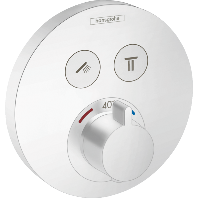 Термостат для 2х потребителей Hansgrohe SHOWER SELECT S, белый матовый, фото 1