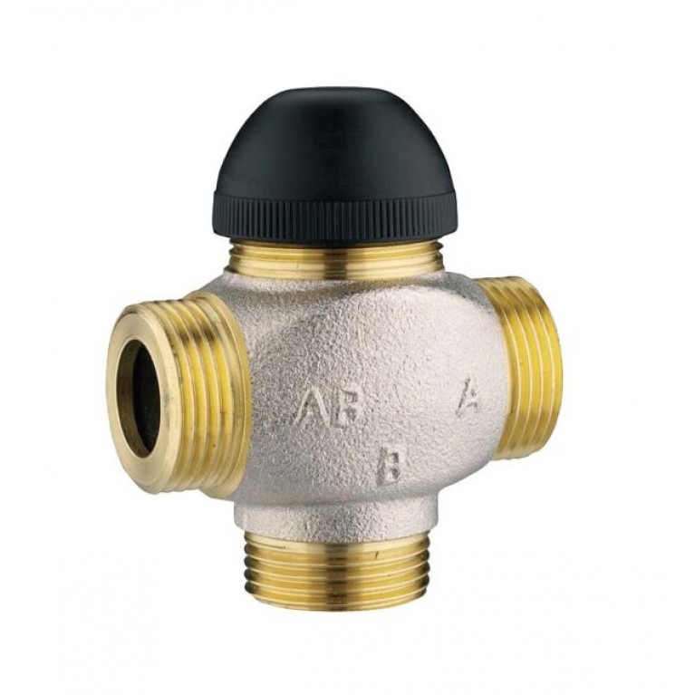 Термостатический трехходовой смесительно-распределительный малогабаритный клапан 7762 DN - 15, Kvs, м³/ч - 2,5