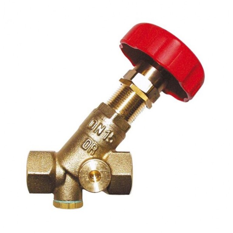 Балансировочный клапан STRÖMAX 4117 MR с отверстиями для измерительных штуцеров и слива, закрытых заглушками DN - 25, Kvs, м³/ч - 10,40