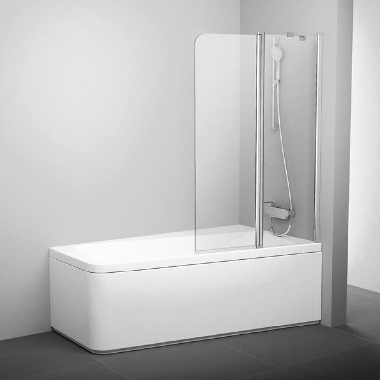 Шторка для ванни Ravak 10° CVS2-100 R полірований алюміній+transparent, фото 1