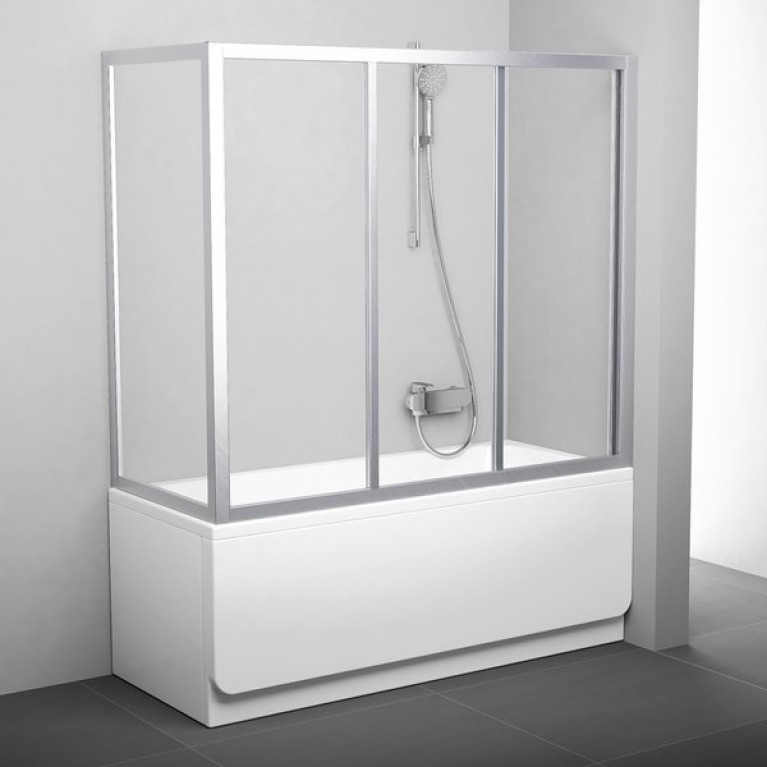 Нерухома стінка для ванни Ravak APSV-80 сатин+transparent, фото 1