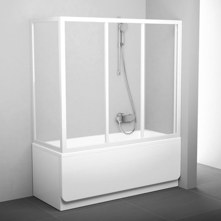 Неподвижная стенка для ванны Ravak APSV-70 белый+transparent