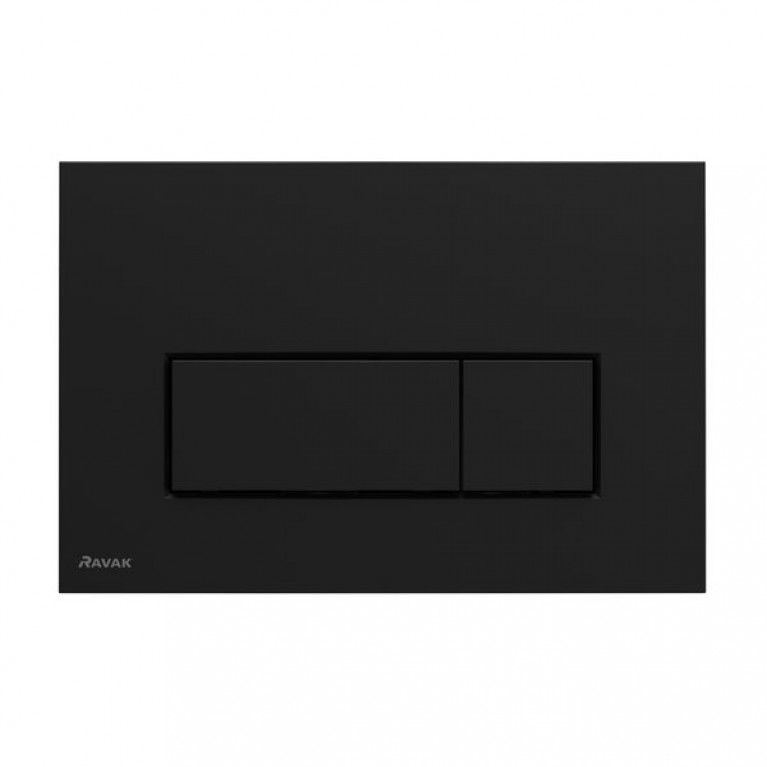 Кнопка инсталяционная Uni Slim черного цвета
