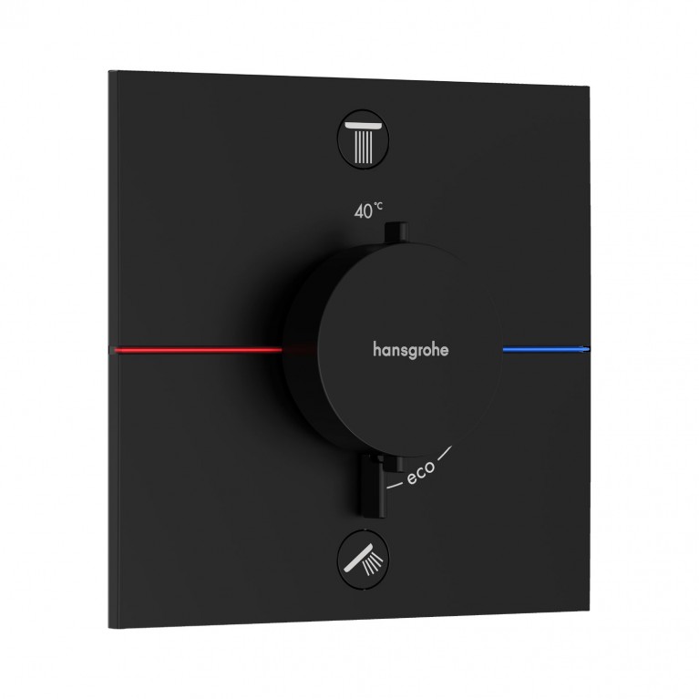 Термостат на 2 потребителя Hansgrohe ShowerSelect Comfort E (цвет - чёрный матовый) 15572670