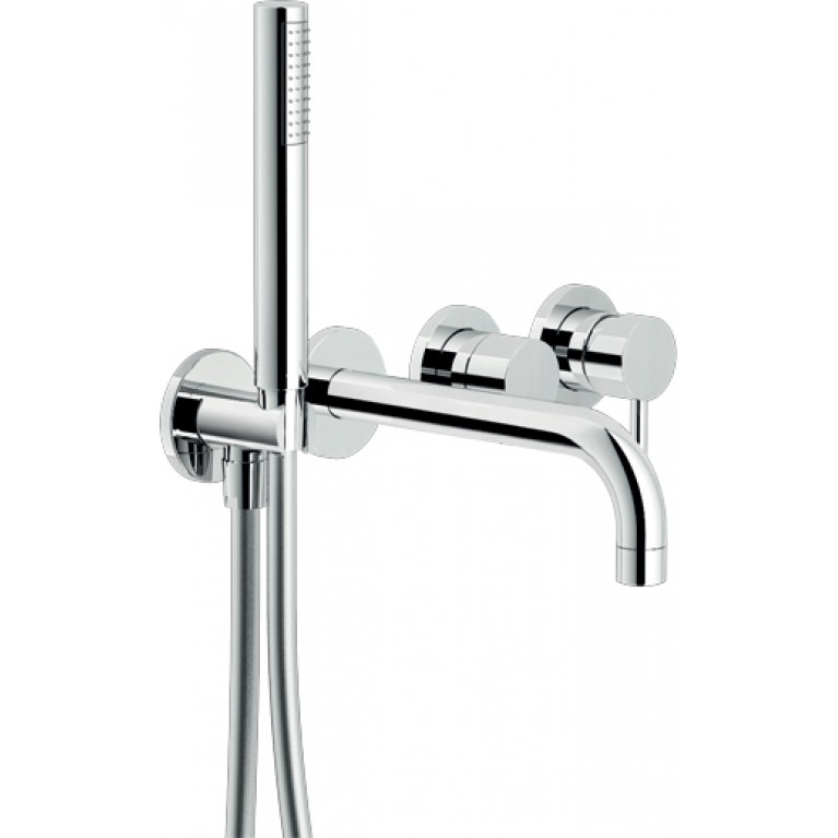 WEBK110/91TCR Змішувач для ванни з душовим комплектом вбудовуваний хром без внутрішньої частини (WESK100/1TCR+AV00158/36CR) Nobili ІТАЛІЯ