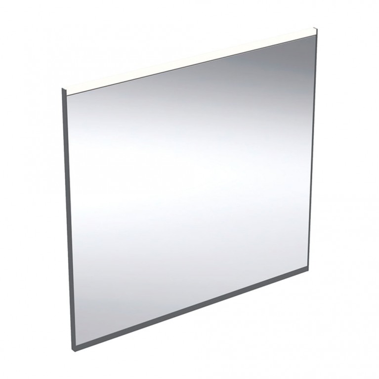 Зеркало с подсветкой Geberit Option Plus Square с прямой и косвенной подсветкой 75 х h70 см, черный матовый 502.782.14.1