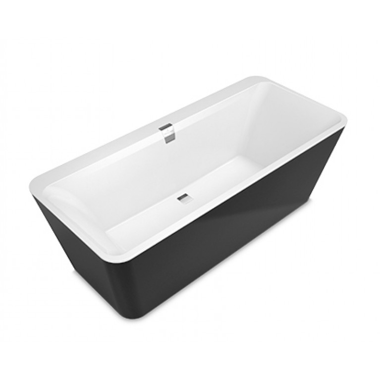 SQUARO EDGE 12 ванна 180*80см, отдельностоящая, с панелью цвет Графит, фото 1