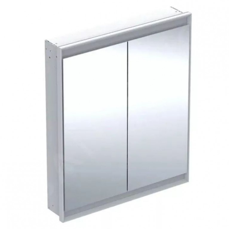Зеркальный шкаф Geberit ONE с функцией ComfortLight и двумя дверями, высота 90см B75, белый
