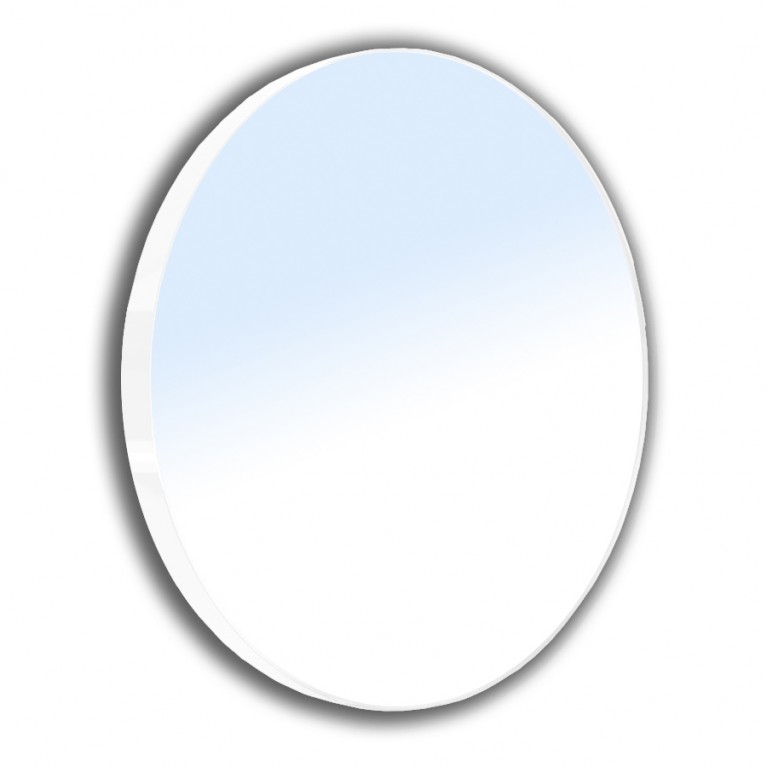 Зеркало круглое 60*60см на стальной крашенной раме, белого цвета