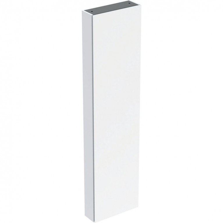 Высокий шкафчик Geberit iCon с одной дверью и внутренним зеркалом, сокращенный вылет: B=45см, H=180см, белый/матовый