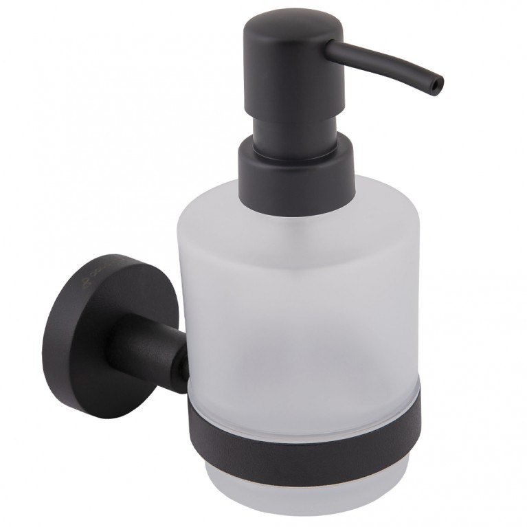 Дозатор для жидкого мыла Аква Родос Gloria 8133 с держателем черный мат