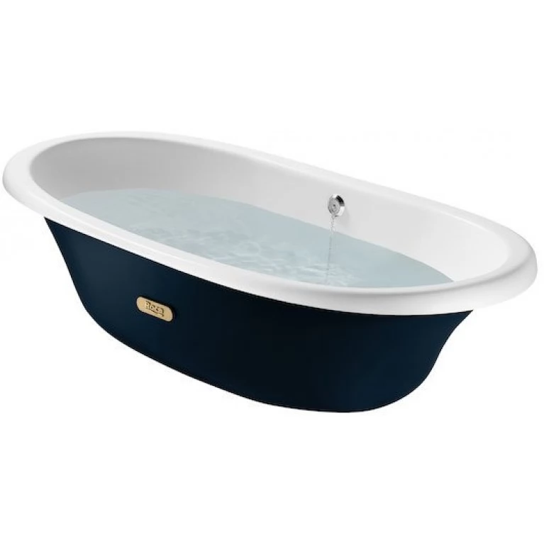 Купить NEW CAST ванна 170*85см, чугунная, овальная, с покрытием против скольжения, ёмкостью 222л, тёмно-синяя снаружи у официального дилера Roca в Украине