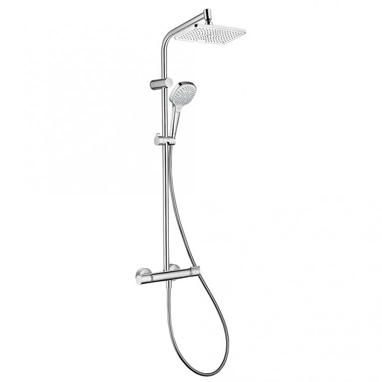Купить My Select Showerpipe 240 душевая система с термостатом, белый/хром у официального дилера HANSGROHE в Украине