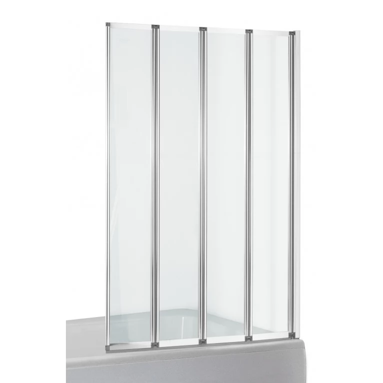 Купить Шторка-гармошка на ванну 89*140 см, прозрачное стекло 5мм, цвет профиля хром у официального дилера EGER в Украине