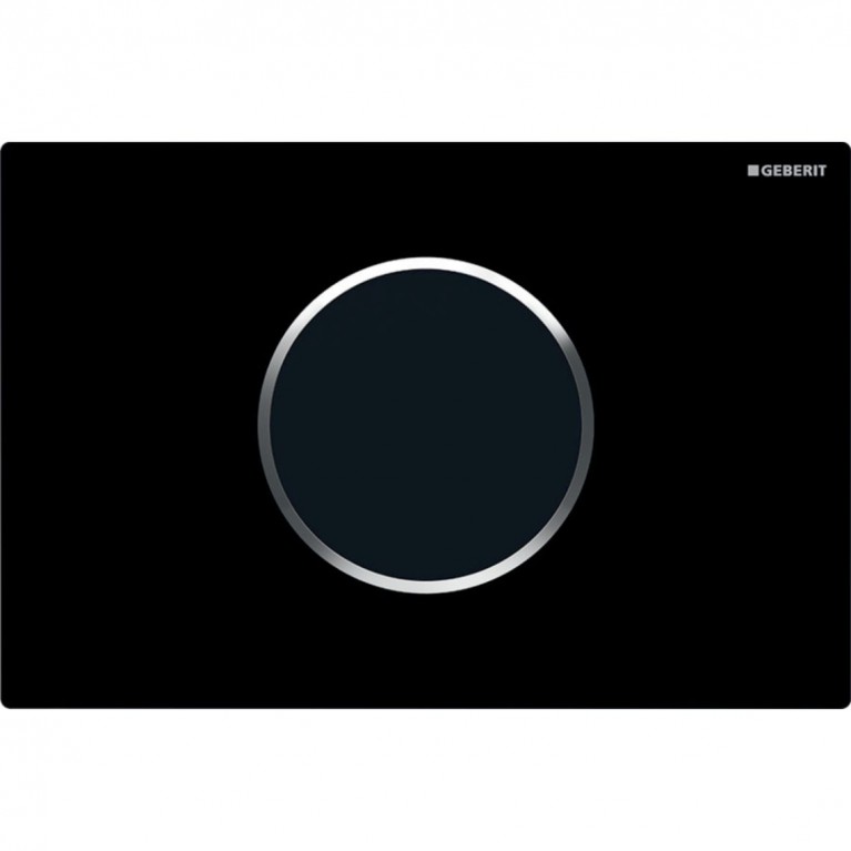 Система электронного управления смывом Geberit, от сети, двойной смыв, клавиша Sigma10, бесконтактно, черный, фото 1
