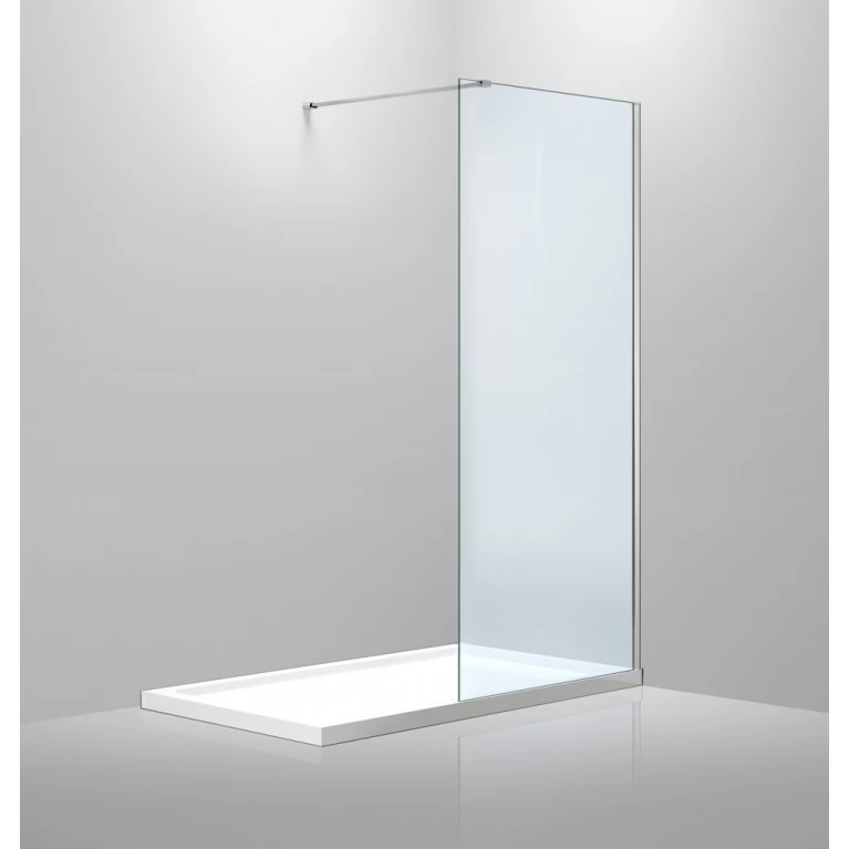 Купить Стенка 900*1900 мм, прозрачное стекло 8мм+Профиль стеновой 1900мм для Walk-IN+Дepжaтель стекла (D) 1000мм у официального дилера VOLLE в Украине