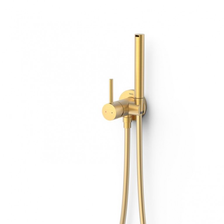 Гигиенический душ Tres Max-Tres со смесителем, золото матовое 24К