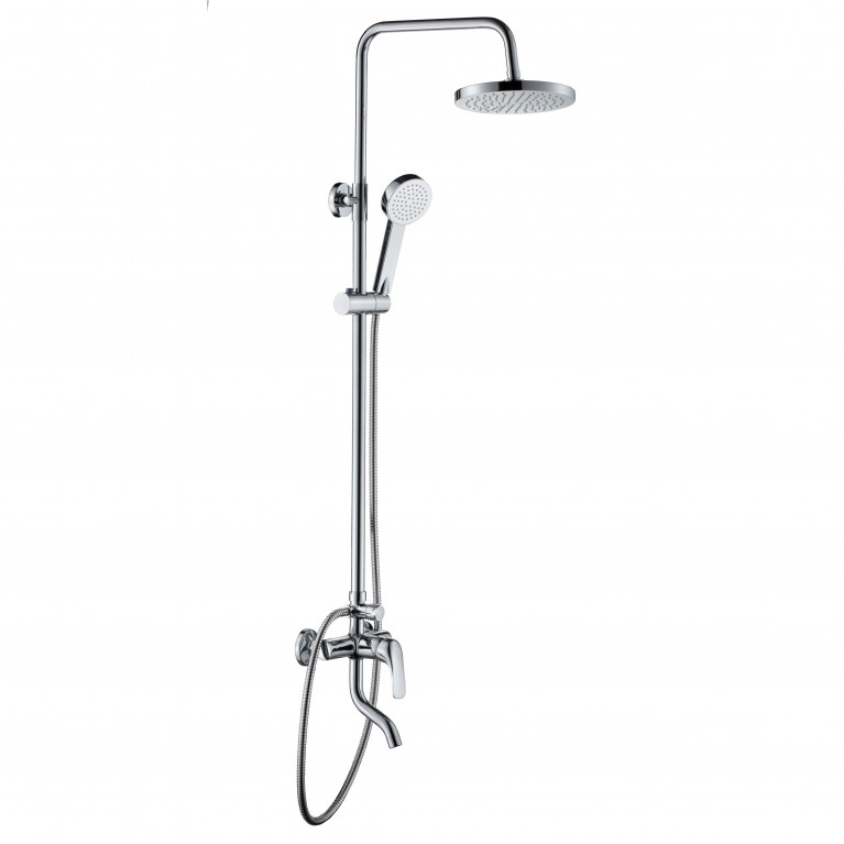 FLORA система душевая (смеситель для ванны, верхний и ручной душ), фото 1