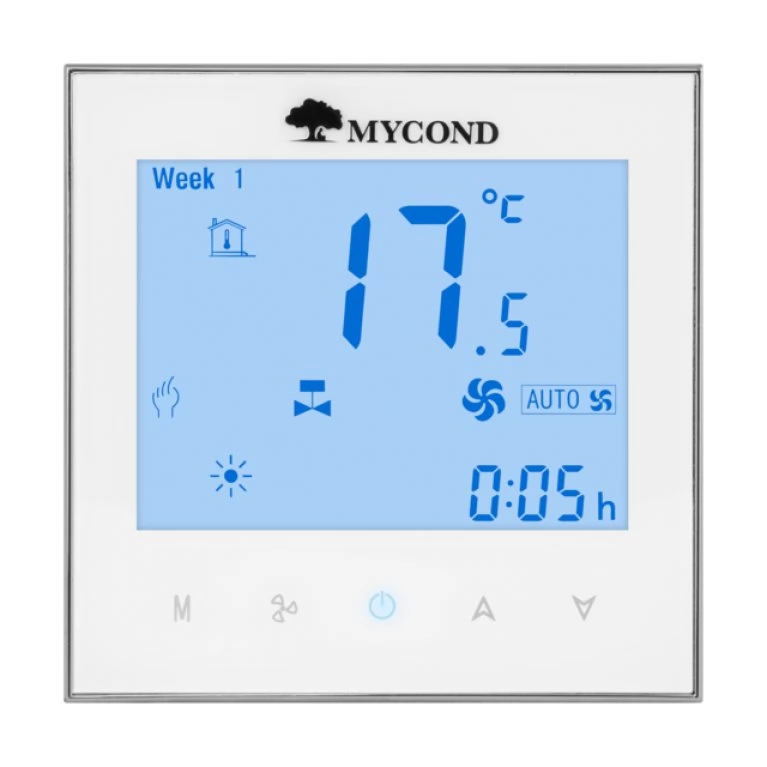 Купить MYCOND TRF-B2 комнатный термостат для фанкойлов 24V, белый у официального дилера Mycond в Украине