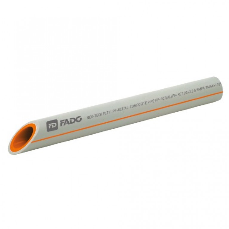 Труба FADO PP-RCT армована шаром алюмінію PP-RCT/AL/PPR PPA50 50