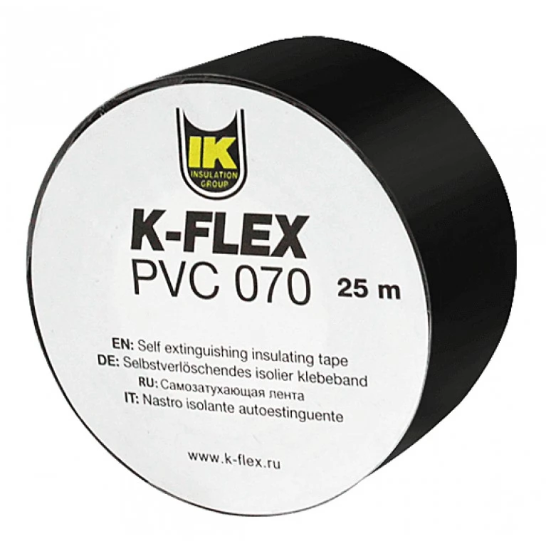 Купить Лента К-FLEX PVC 50 x 25 АТ 070 black у официального дилера K-FLEX в Украине