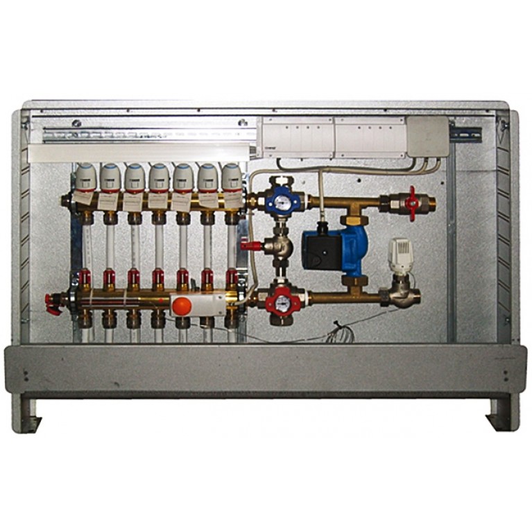 Модуль управления для напольного отопления ,подключение справа.COMPACTFLOOR light,(7 отводов)