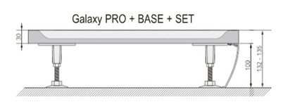 Панель для піддону Ravak Perseus Pro 100 Set, XA83A001010, схема - 1