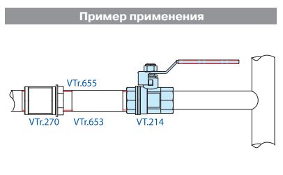 Кран шаровой VALTEC BASE 3/4, VT.214.N.05, схема - 1