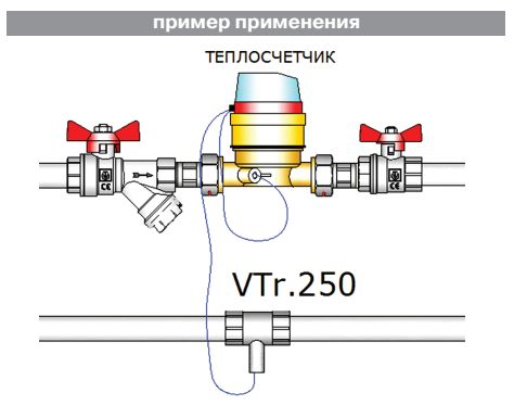 Тройник для подключения датчика температуры 3/4 х M10 х 3/4, VTr.250.N.0005, схема - 1