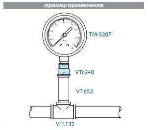 Муфта переходная Valtec латунь 3/4 x 1/4, VTr.240.N.0502, схема - 1