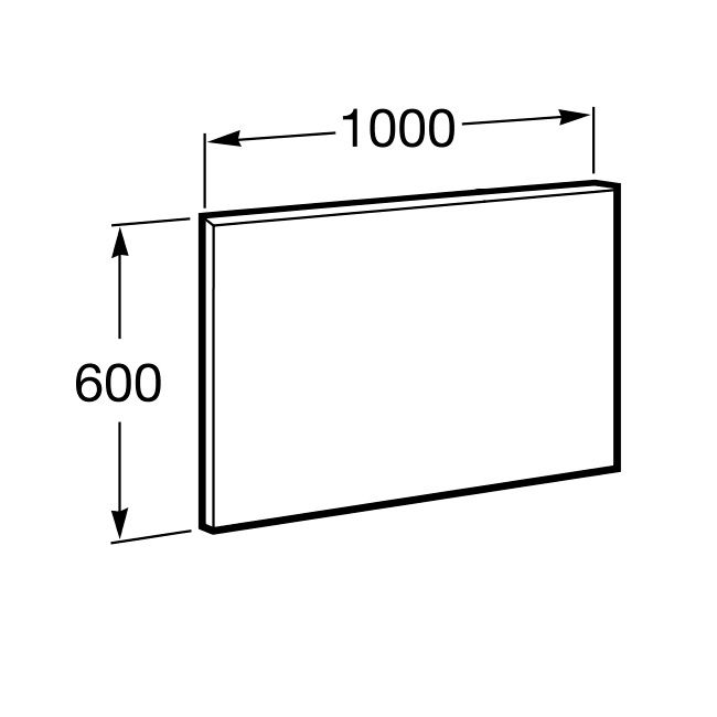 Зеркало Roca Victoria Basic 100 прямоугольное, (A812329406), A812329406, схема - 1
